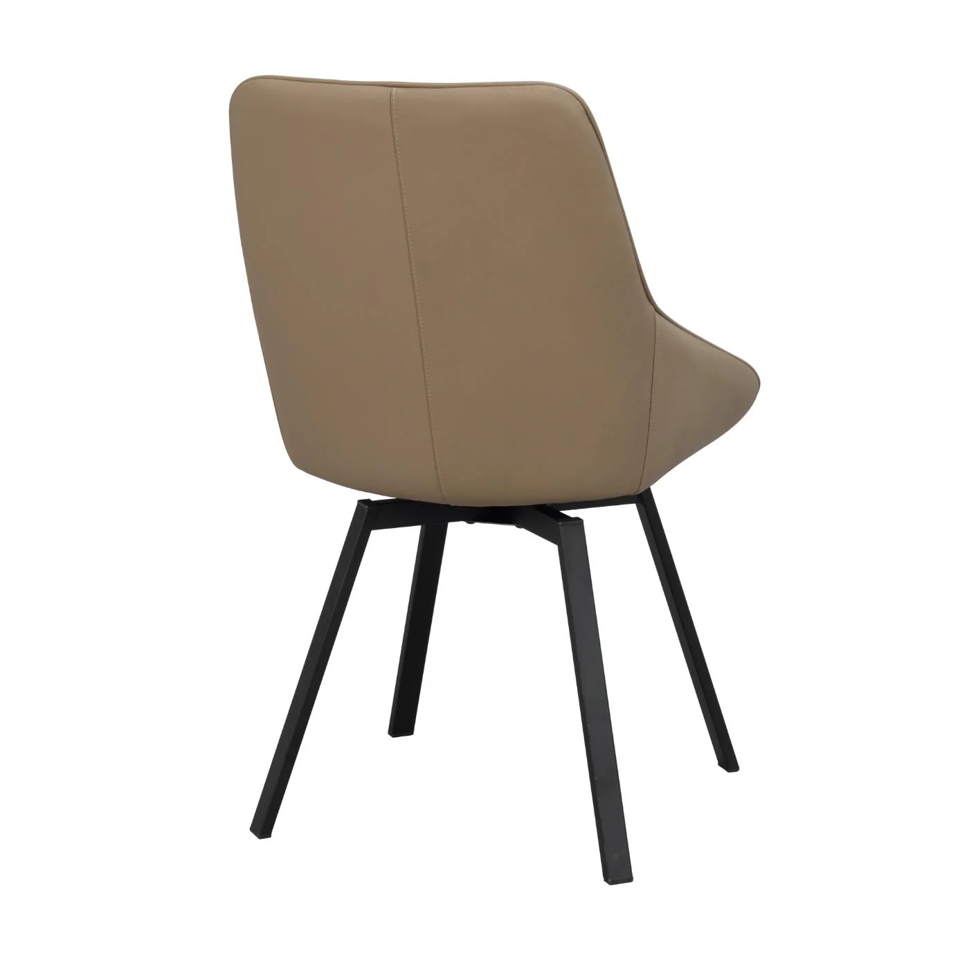 Alison tuoli musta metallijalka / beige nahka - Image 5