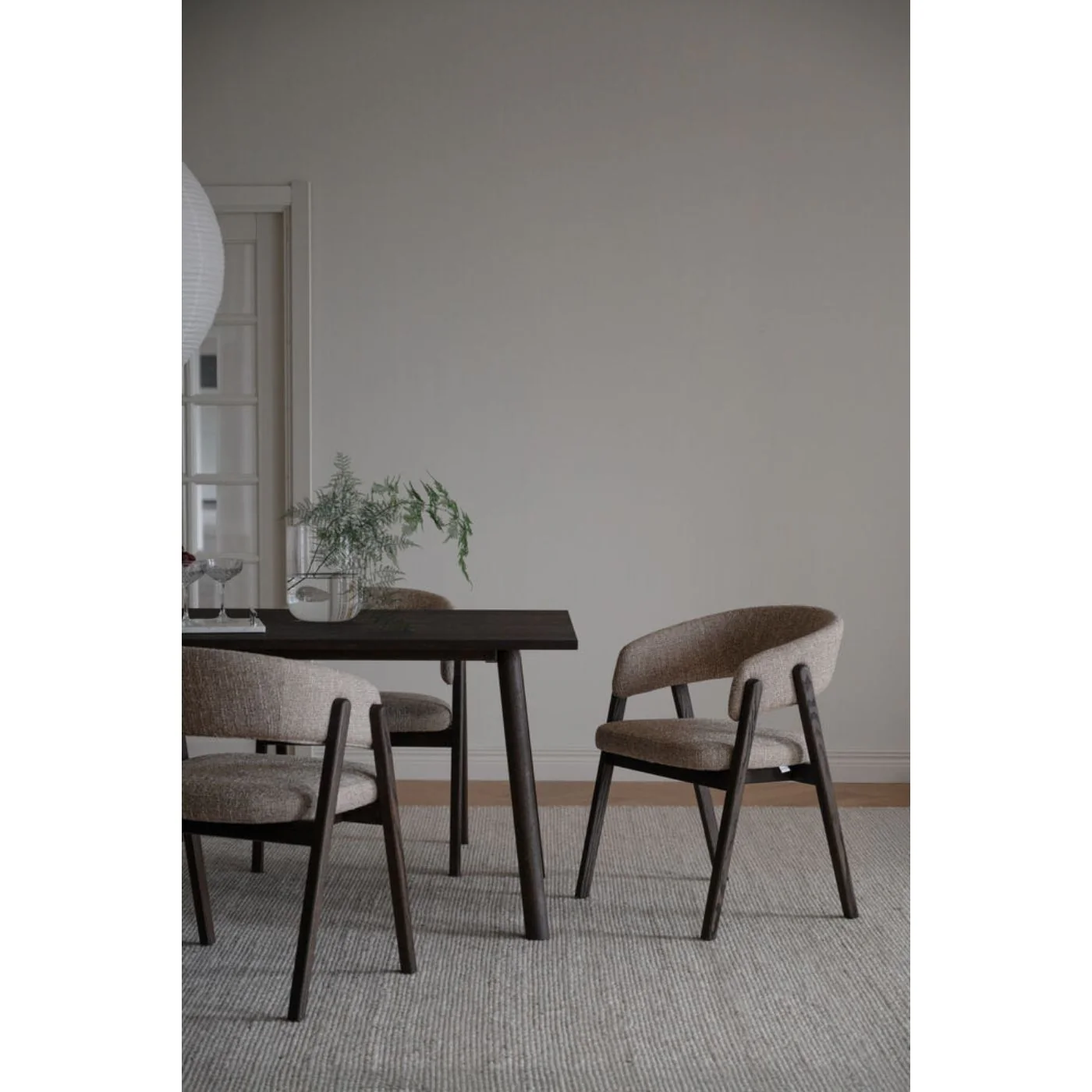 Barnaby-nojatuoli, tumma beige/ruskeat jalat - Image 7