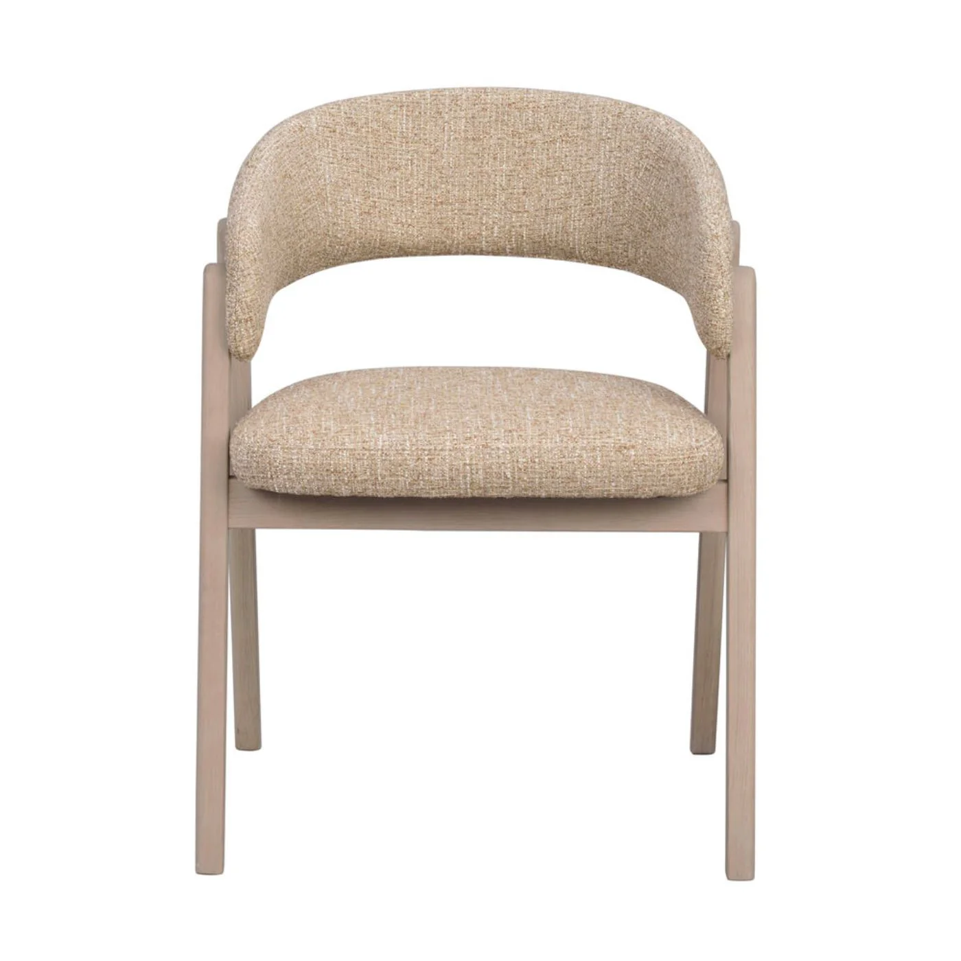 Barnaby-nojatuoli, tumma beige/valkopestyt jalat - Image 2