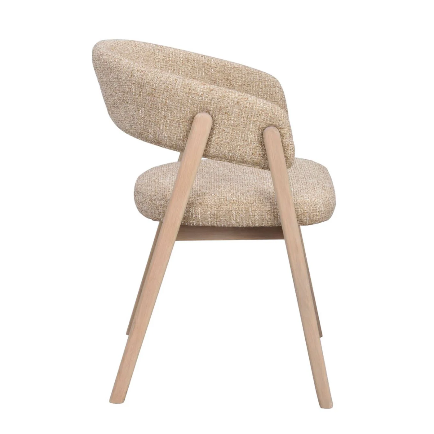 Barnaby-nojatuoli, tumma beige/valkopestyt jalat - Image 3