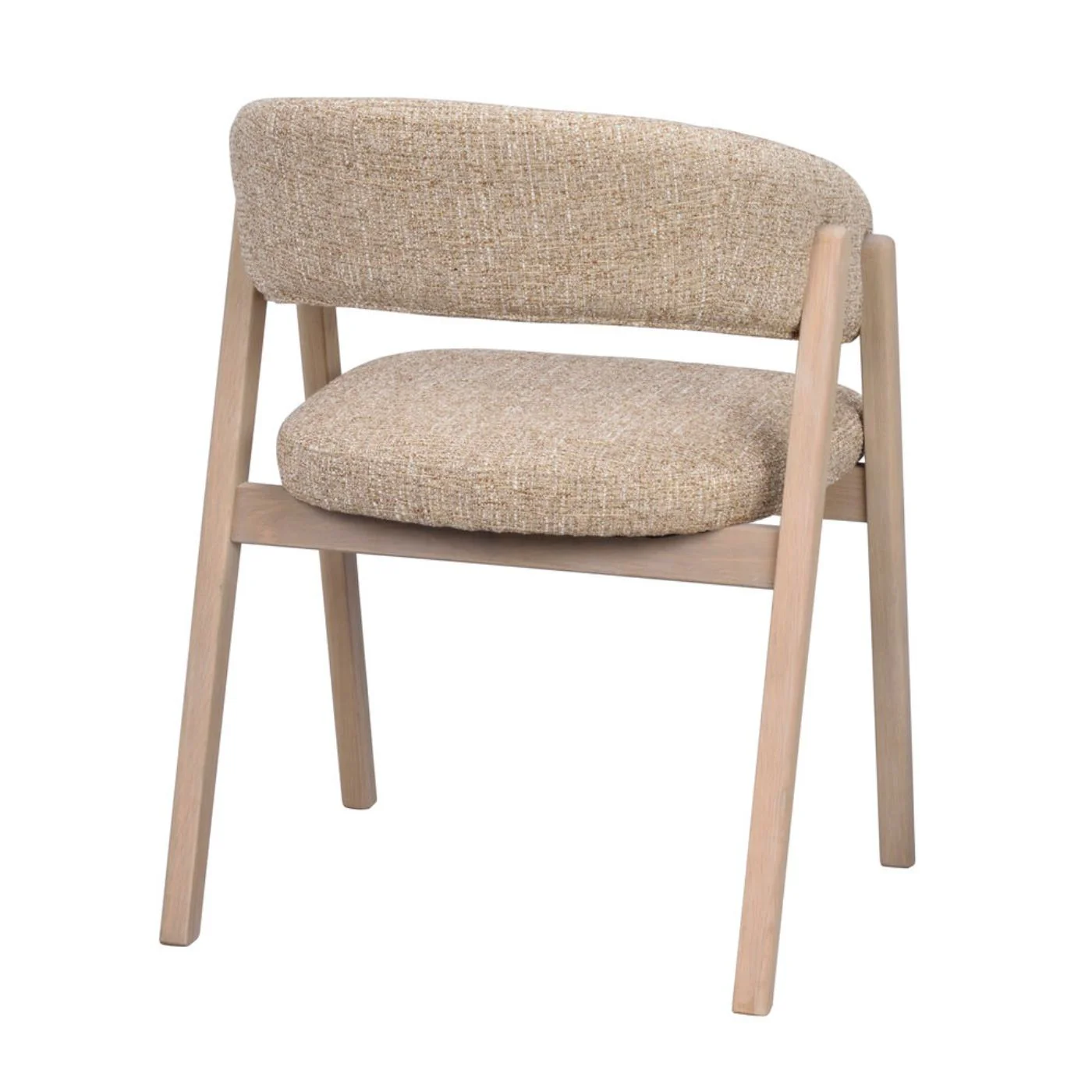 Barnaby-nojatuoli, tumma beige/valkopestyt jalat - Image 4