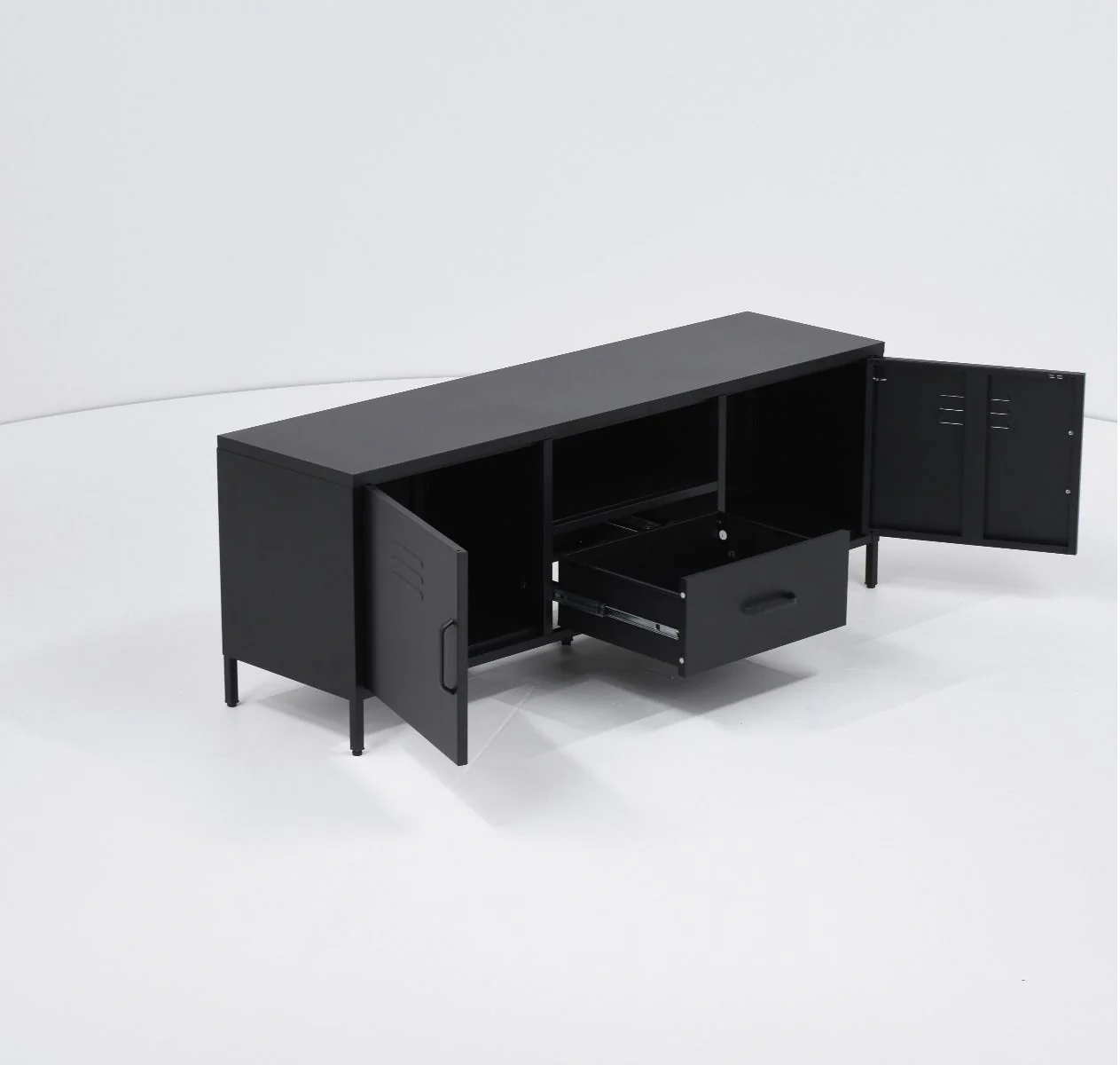 Carbon TV-taso 150x40 cm, musta - Image 8