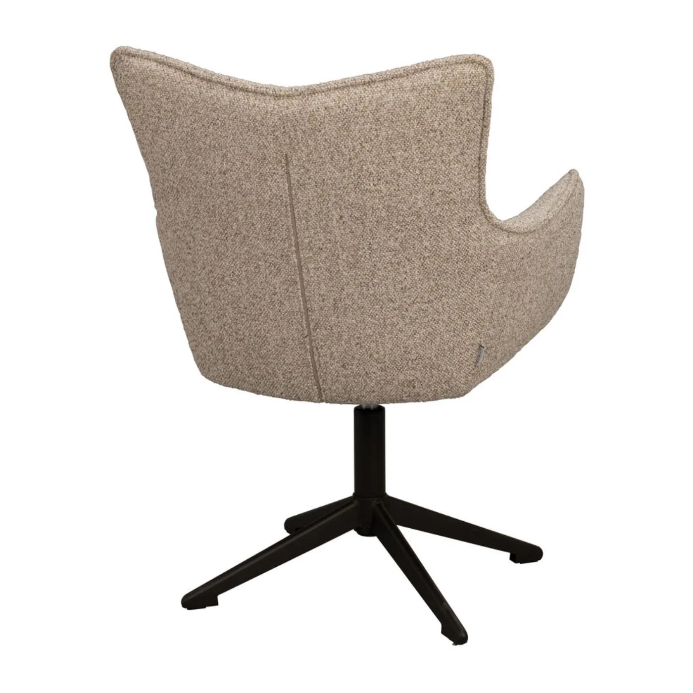 Fresno kääntyvä ja keinuva nojatuoli, beige kangas/ruskea metallijalka - Image 8