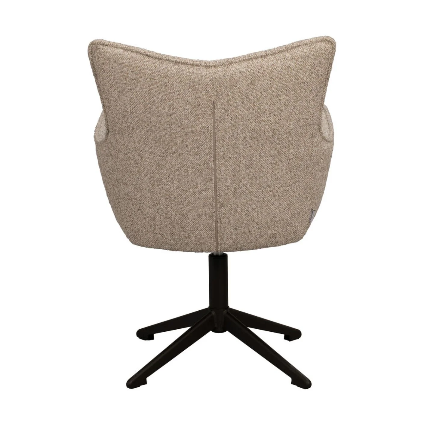 Fresno kääntyvä ja keinuva nojatuoli, beige kangas/ruskea metallijalka - Image 9