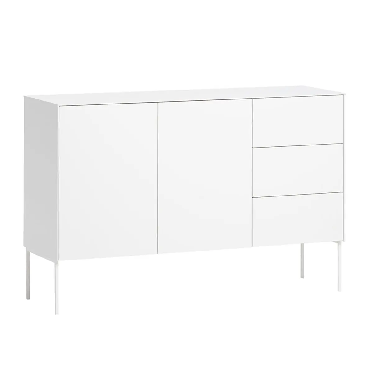 Orion senkki 121 cm, 2 ovea ja 3 laatikkoa, valkoinen