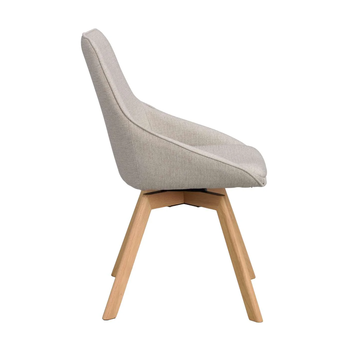 Alison tuoli lakattu tammijalka / beige kangas - Image 4