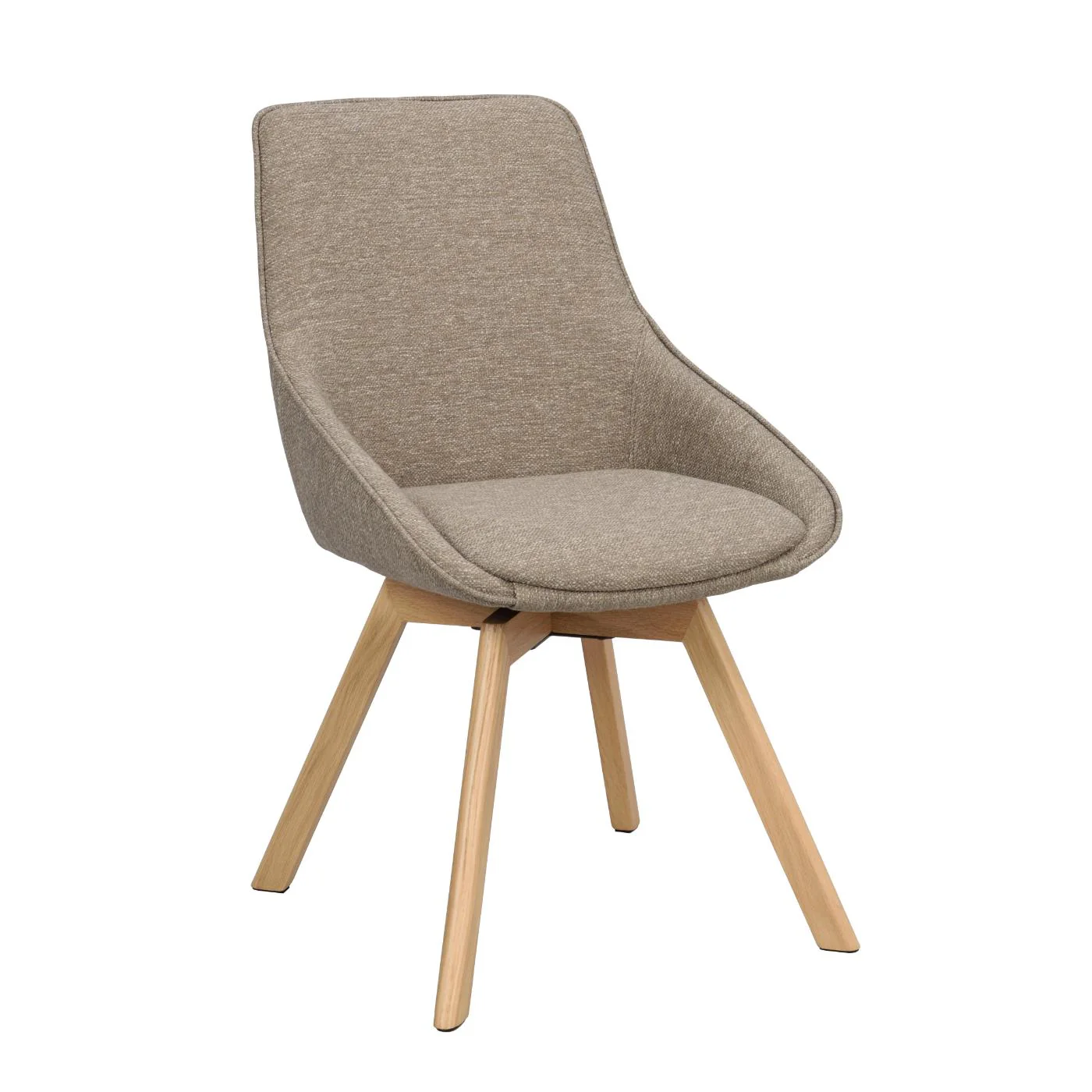 Alison tuoli lakattu tammijalka / tumma beige kangas