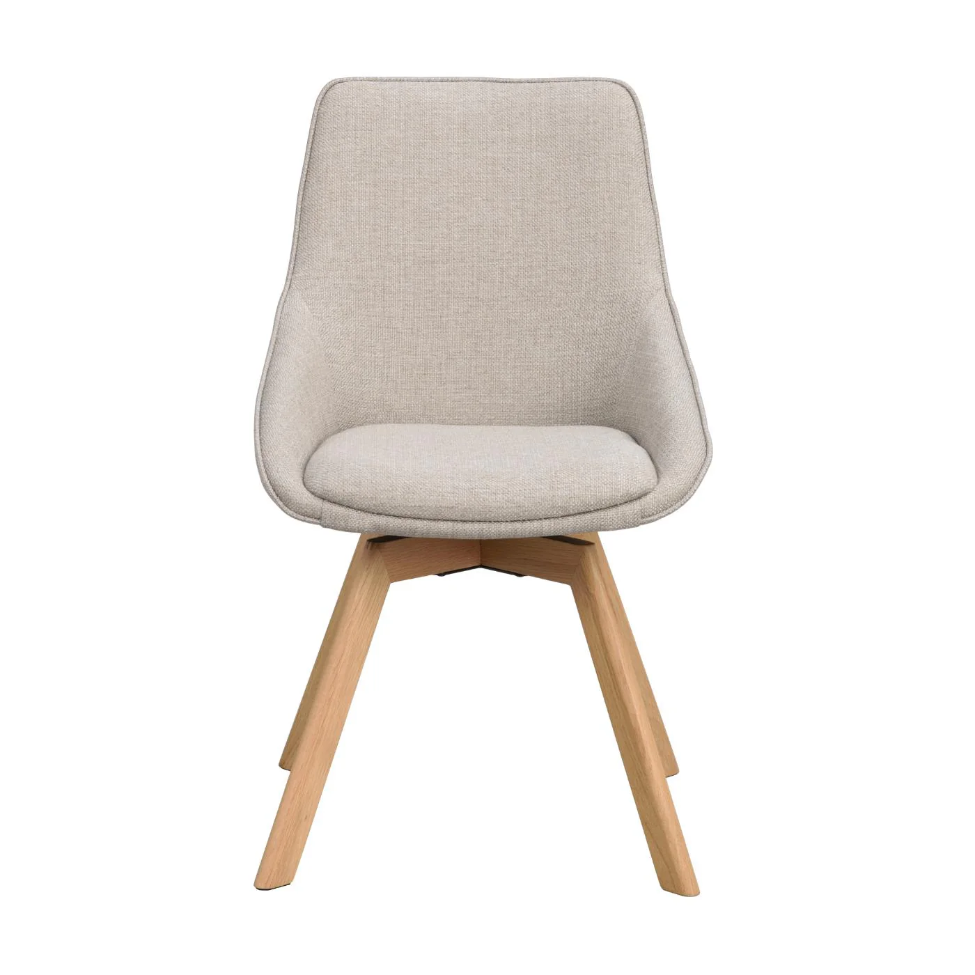 Alison tuoli lakattu tammijalka / vaalea beige kangas - Image 3