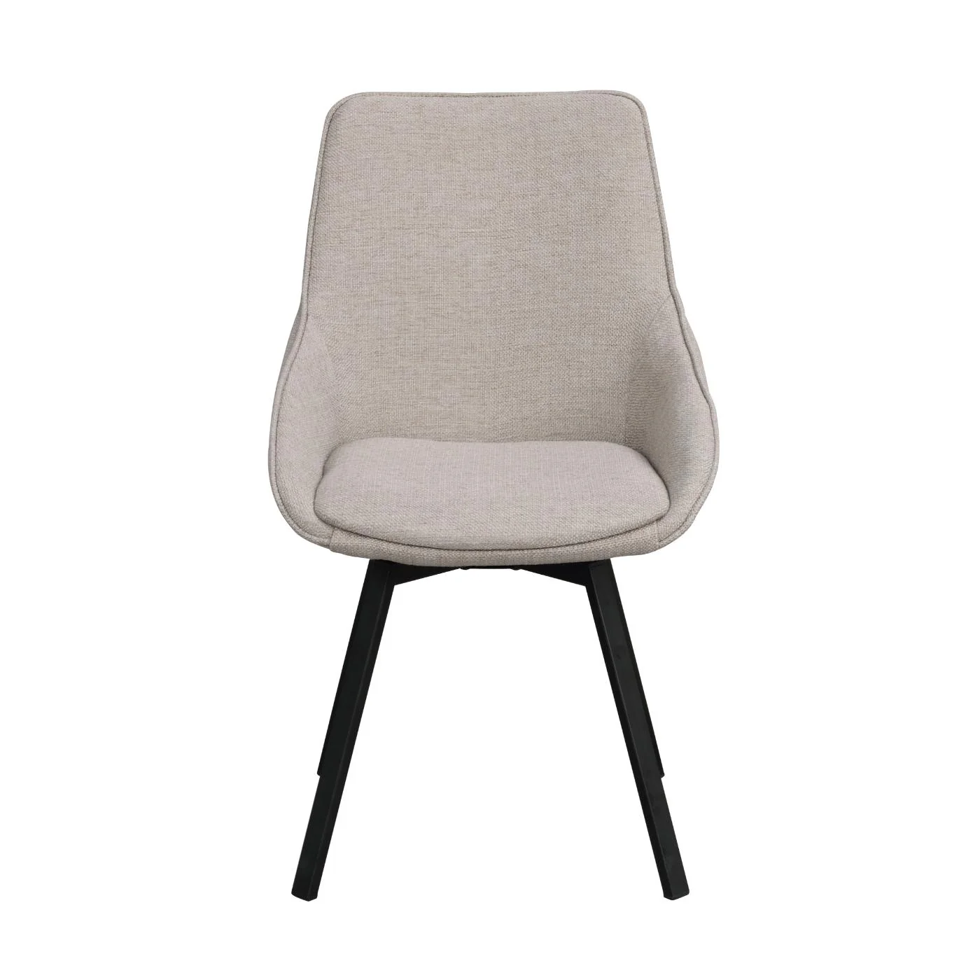 Alison tuoli musta metallijalka / beige kangas - Image 3