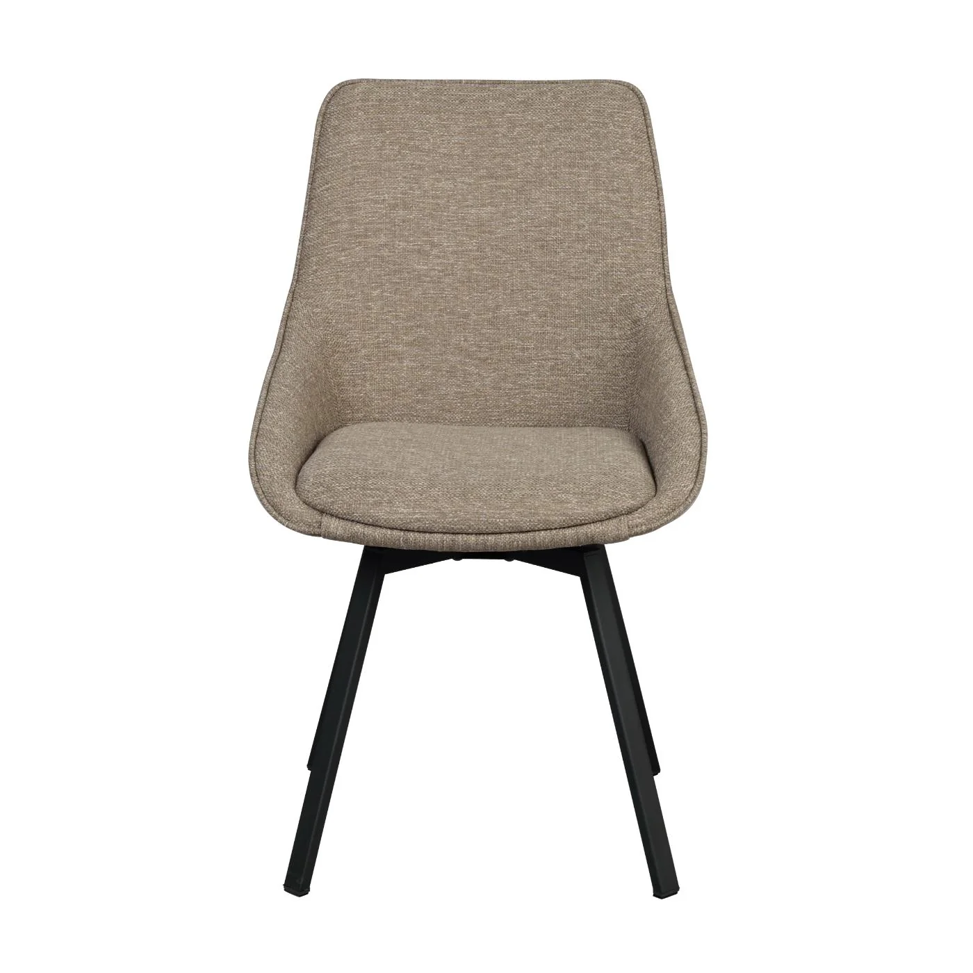 Alison tuoli musta metallijalka / tumma beige kangas - Image 3