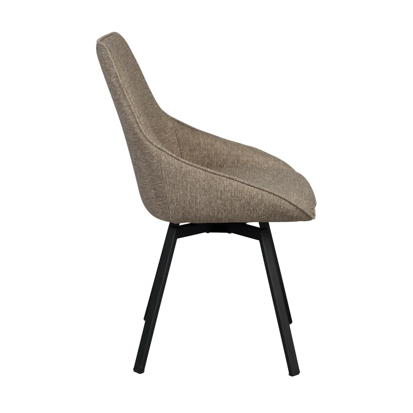 Alison tuoli musta metallijalka / tumma beige kangas - Image 4