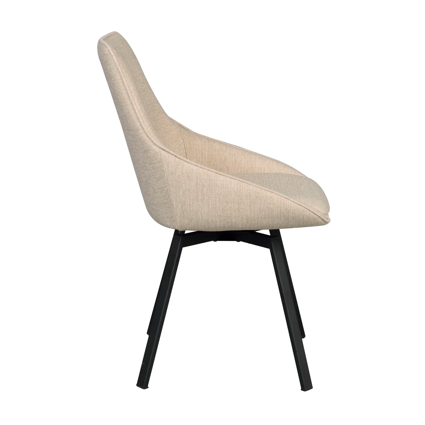 Alison tuoli musta metallijalka / vaalea beige kangas - Image 4