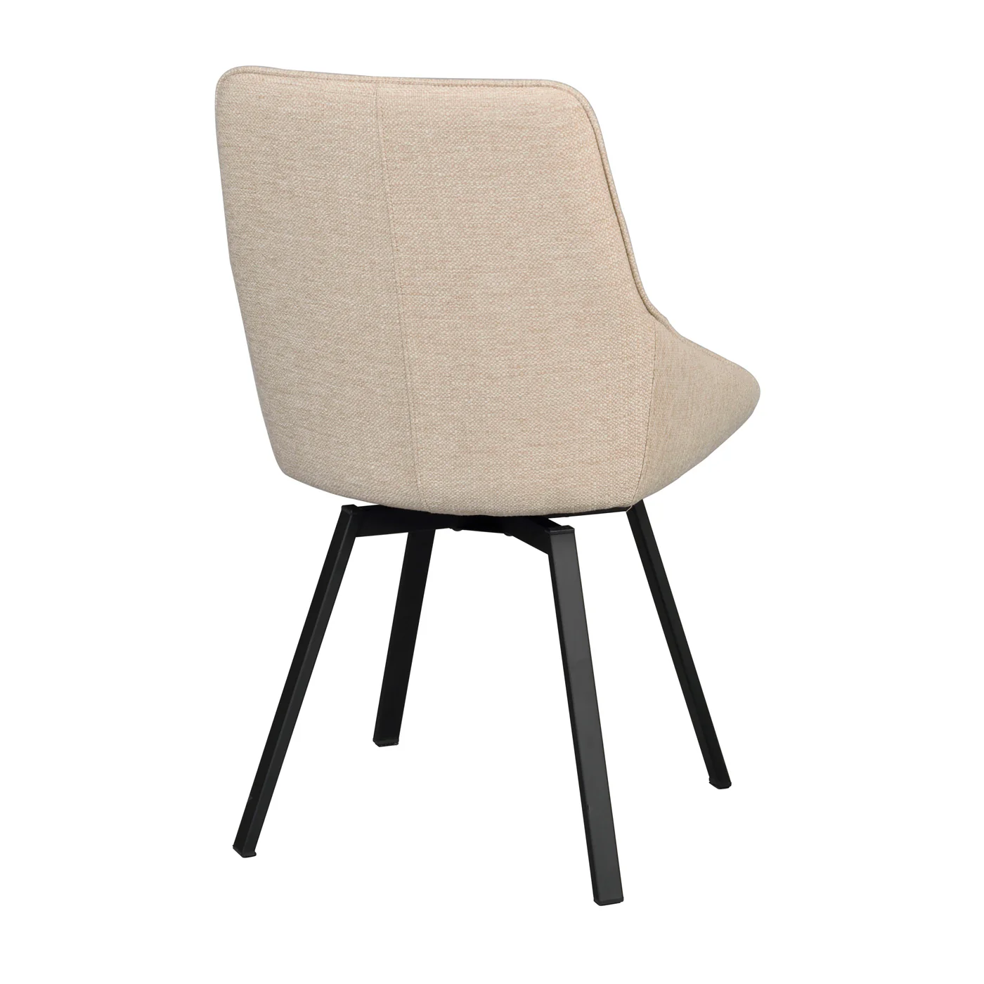 Alison tuoli musta metallijalka / vaalea beige kangas - Image 5
