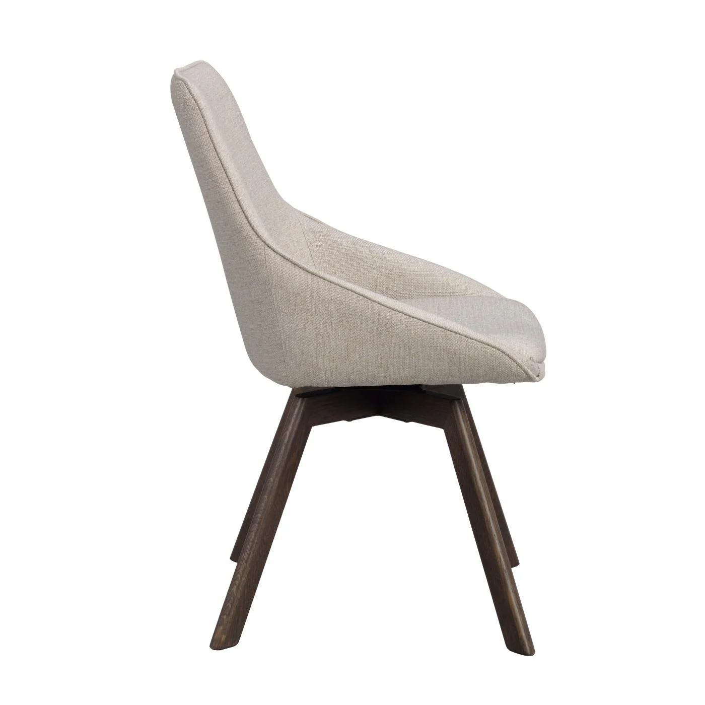Alison tuoli ruskealakattu tammijalka / beige kangas - Image 3