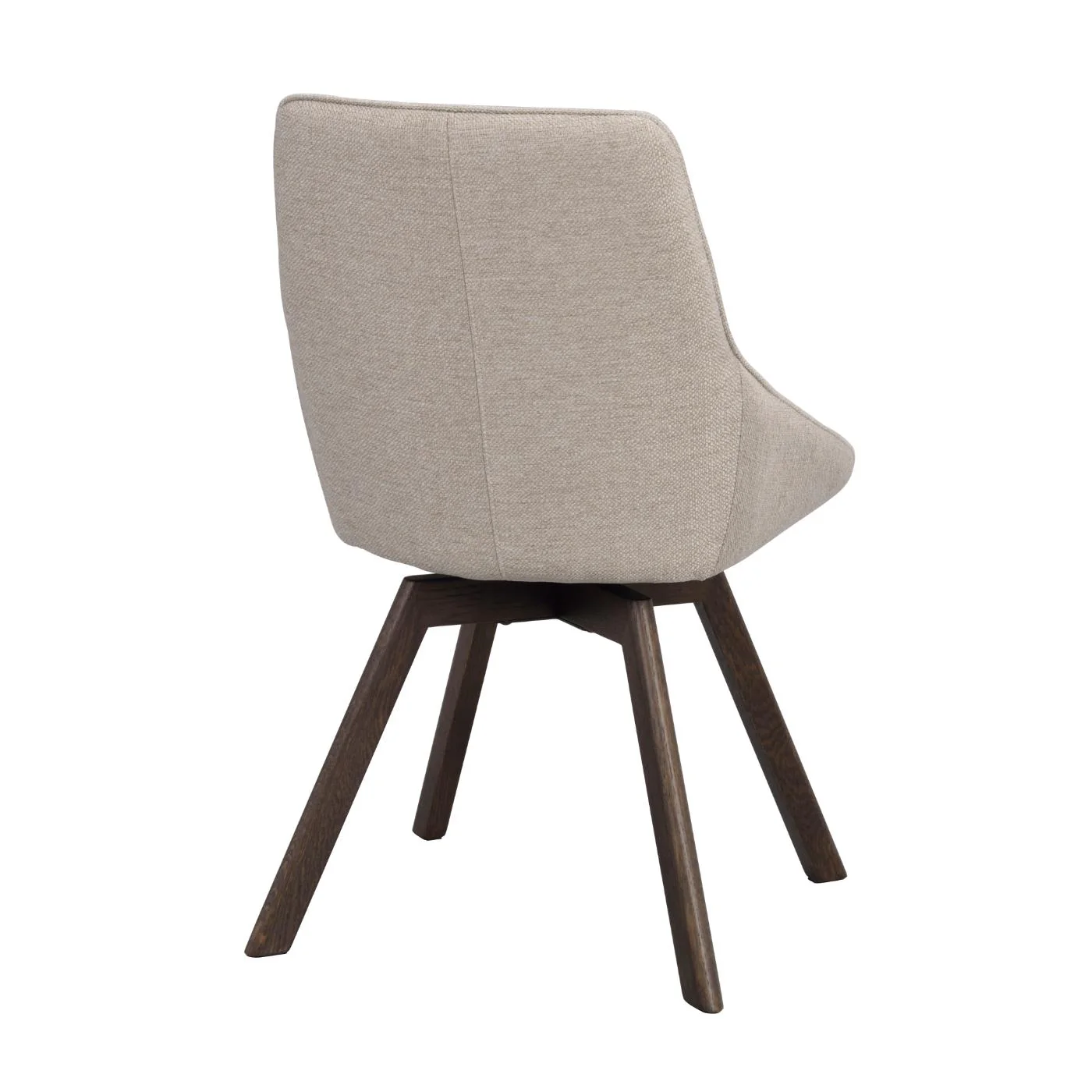 Alison tuoli ruskealakattu tammijalka / beige kangas - Image 4