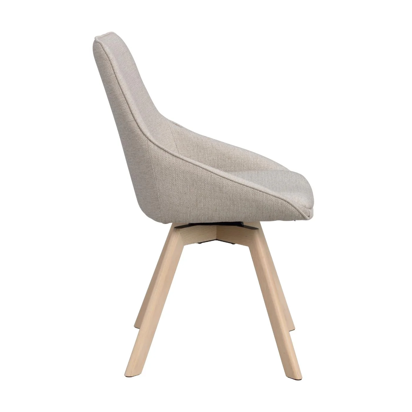 Alison tuoli valkolakattu tammijalka / beige kangas - Image 3