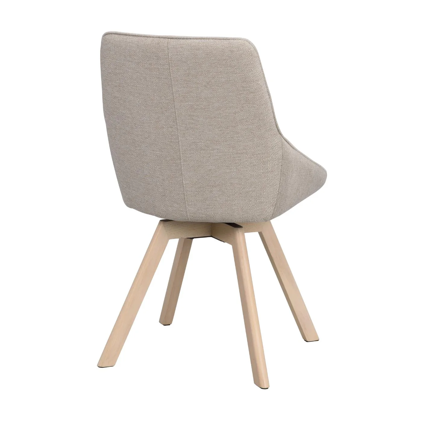Alison tuoli valkolakattu tammijalka / beige kangas - Image 4