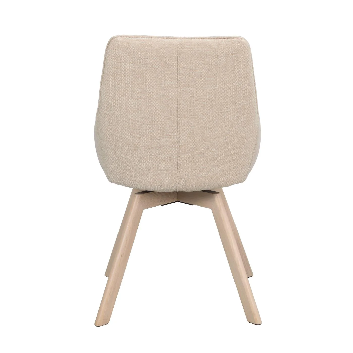 Alison tuoli valkolakattu tammijalka / vaalea beige kangas - Image 6