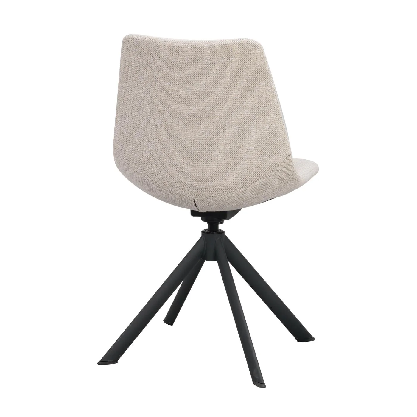 Dunmore tuoli musta metallijalka / vaalea beige kangas - Image 4