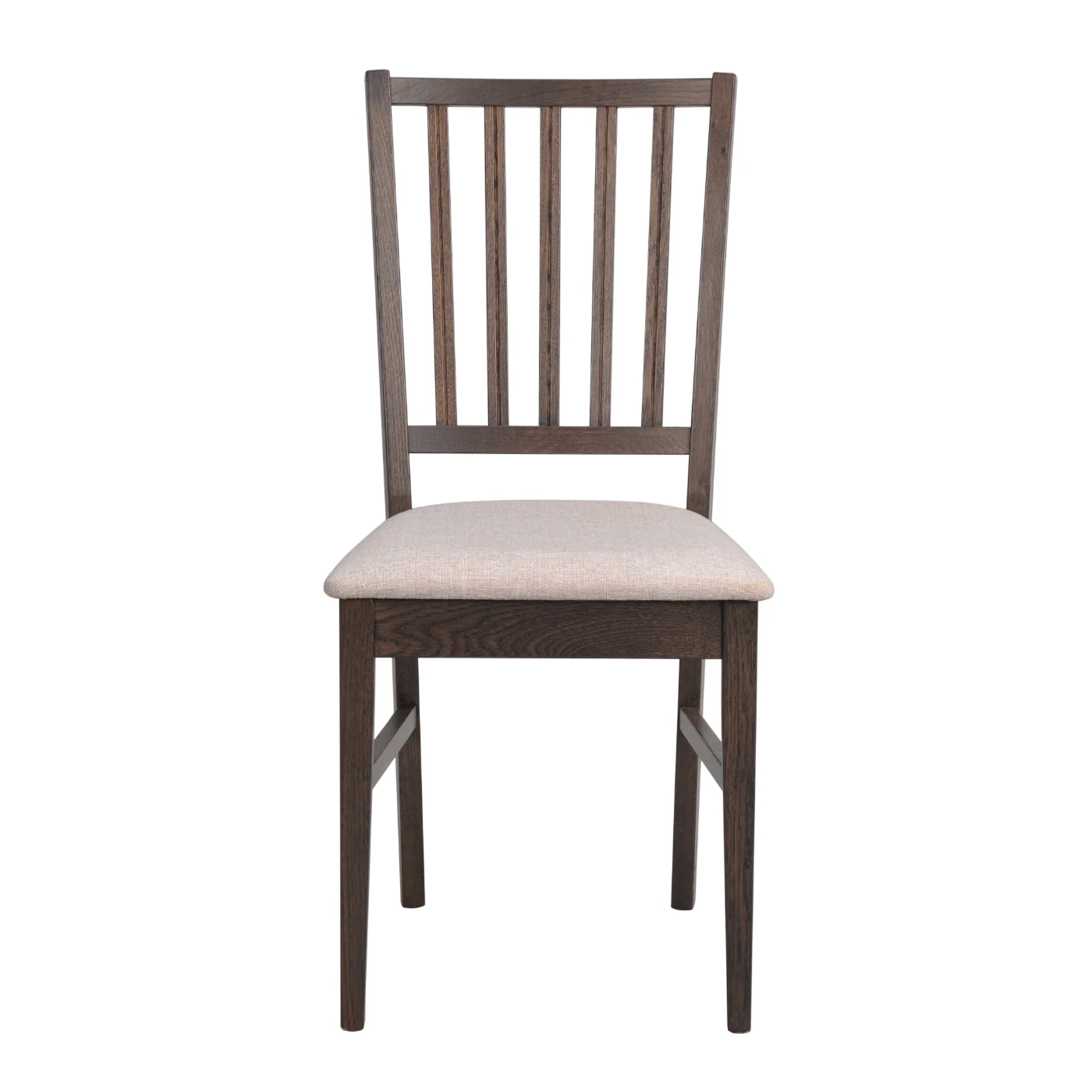 Filippa-tuoli, tummanruskea tammi / beige kangasistuin - Image 3