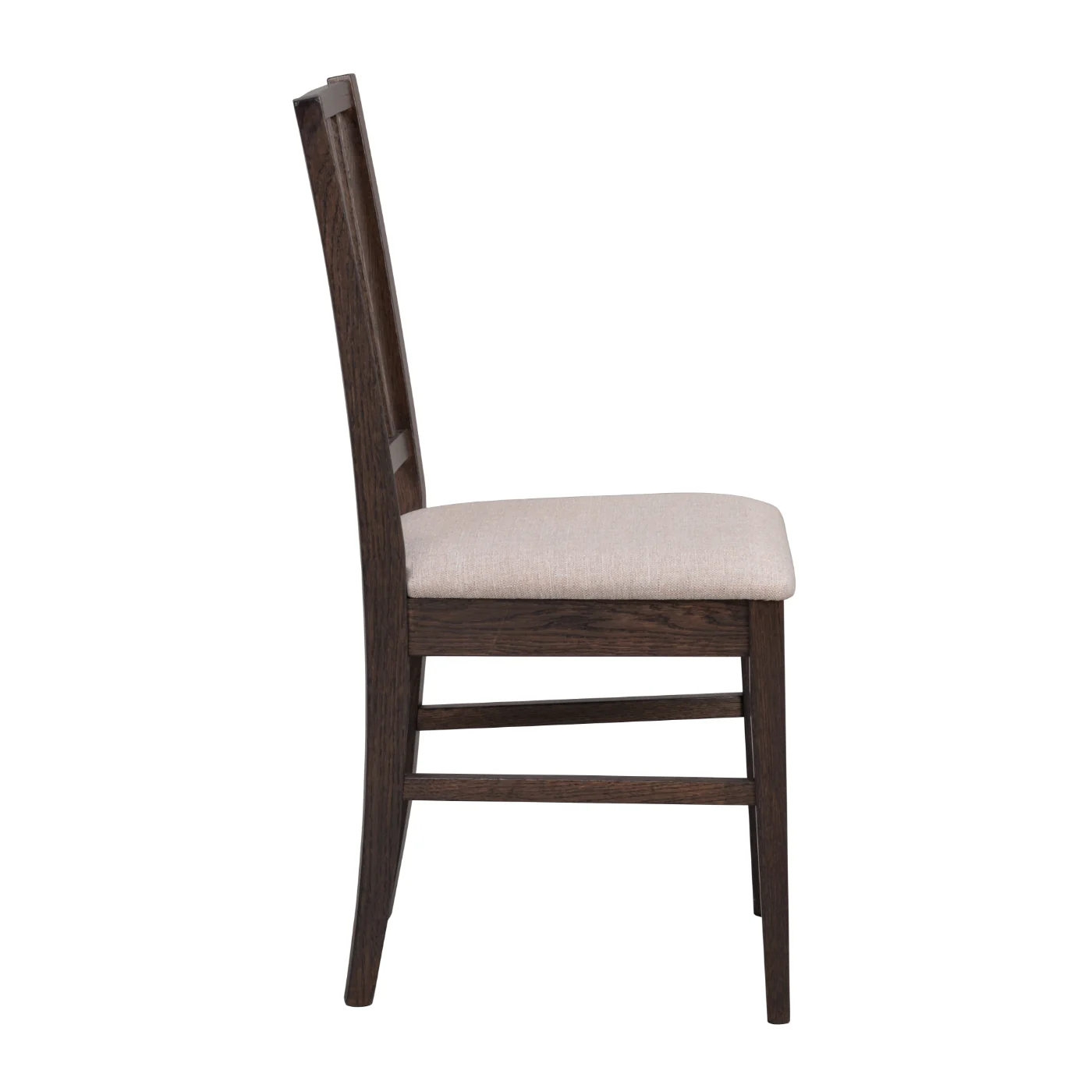 Filippa-tuoli, tummanruskea tammi / beige kangasistuin - Image 4