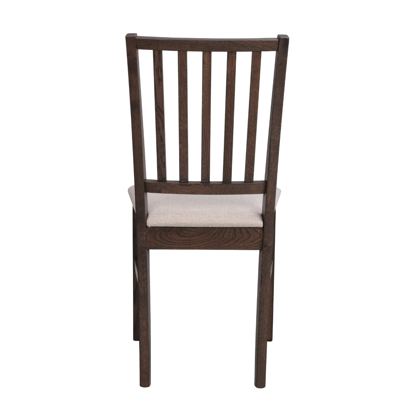 Filippa-tuoli, tummanruskea tammi / beige kangasistuin - Image 6
